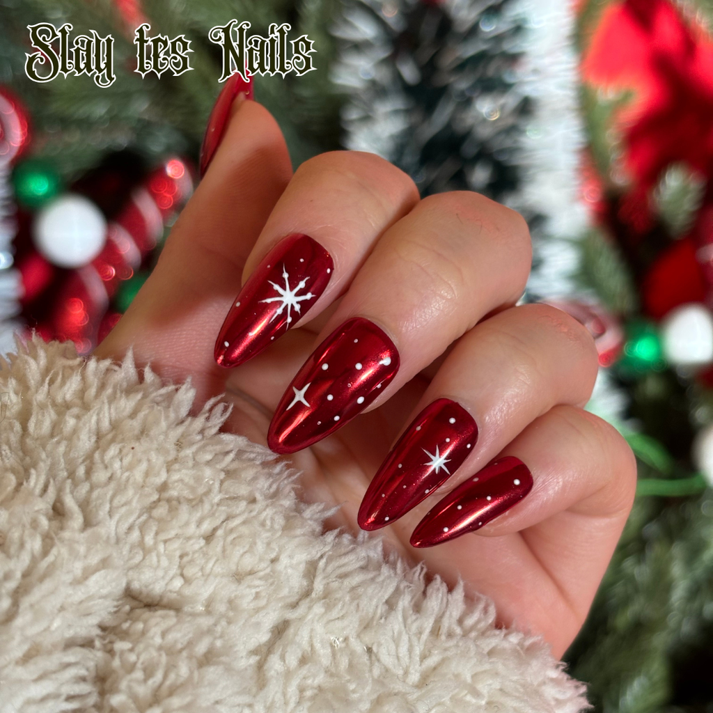 Red snow - Set de 10 press-on nails