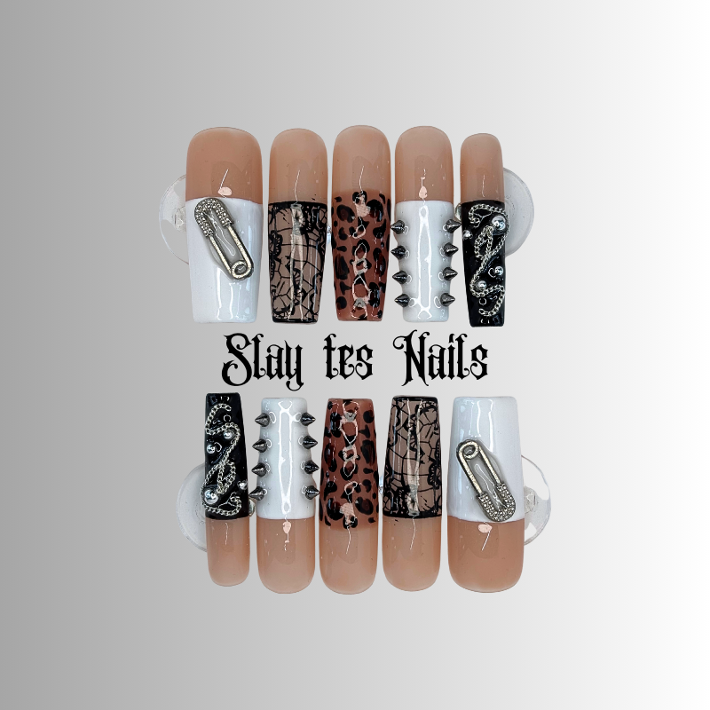 brown Gyaru - Set de 10 press on nails