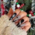 Dark Noël - Silver - Set de 10 Press-on nails