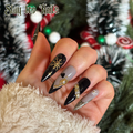 Dark Noël - Gold - Set de 10 Press-on nails