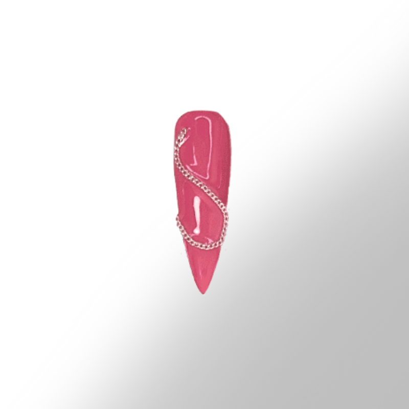 Cyber pink 2 - press on individuel Slay tes Nails