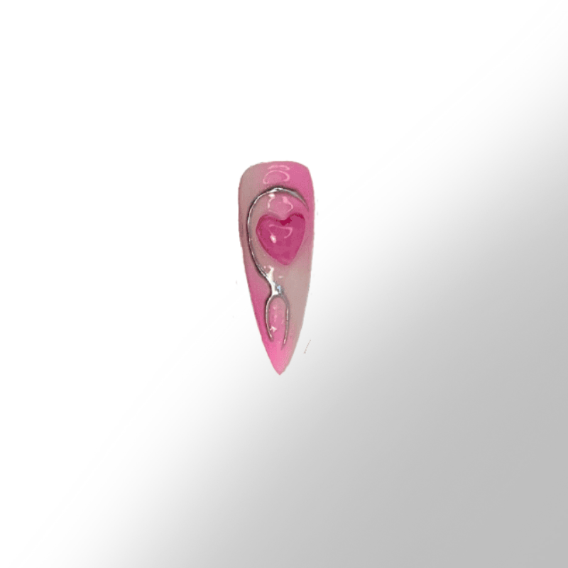 Cyber Pink 3 - press on individuel Slay tes Nails