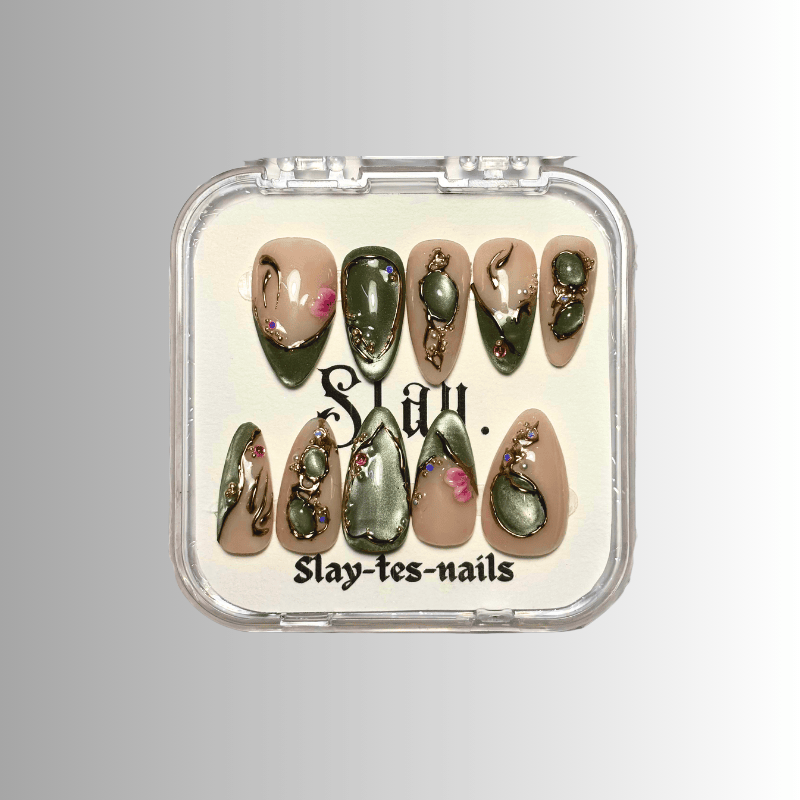 Flower garden - Set de 10 press on nails