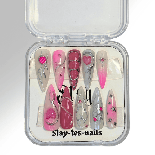 Cyber Pink - Set de 10 press on nails Slay tes Nails