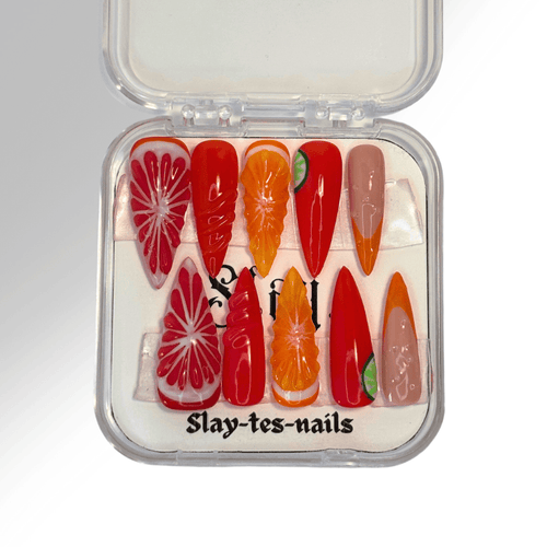 Sangria stiletto - Set de 10 press on nails Slay tes Nails