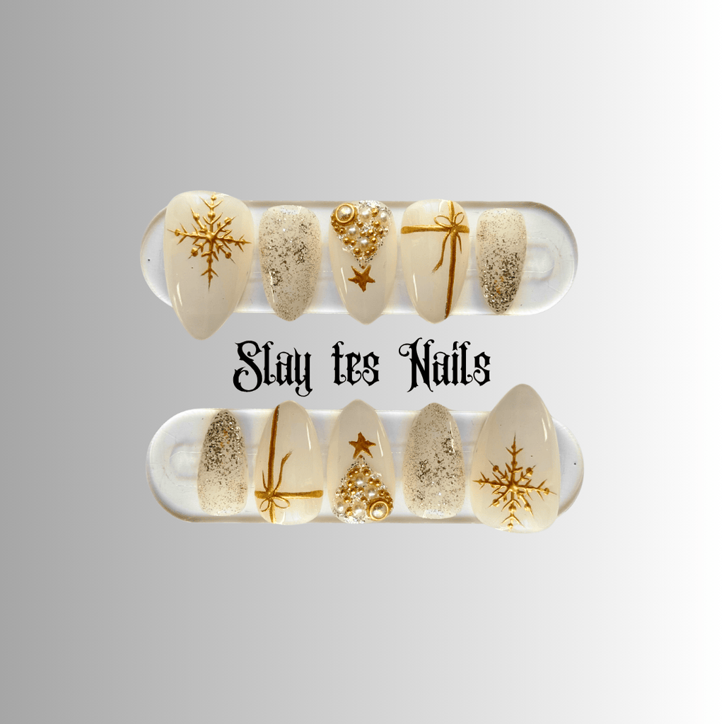 Mon beau sapin doré - Set de 10 Press-on nails