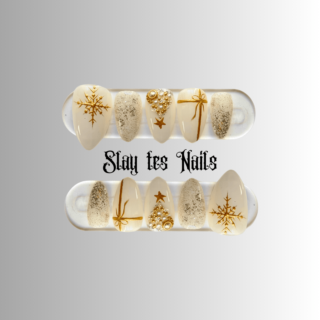 Mon beau sapin doré - Set de 10 Press-on nails