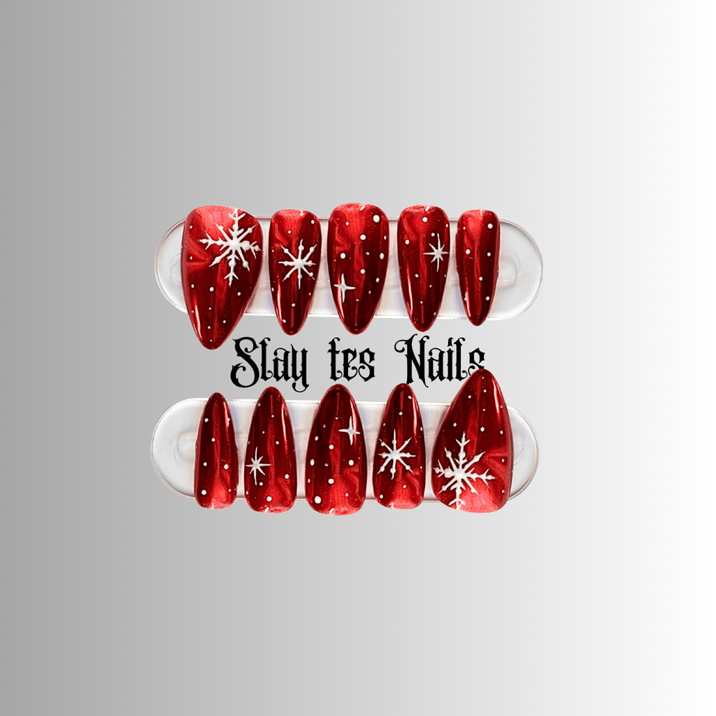 Red snow - Set de 10 press-on nails