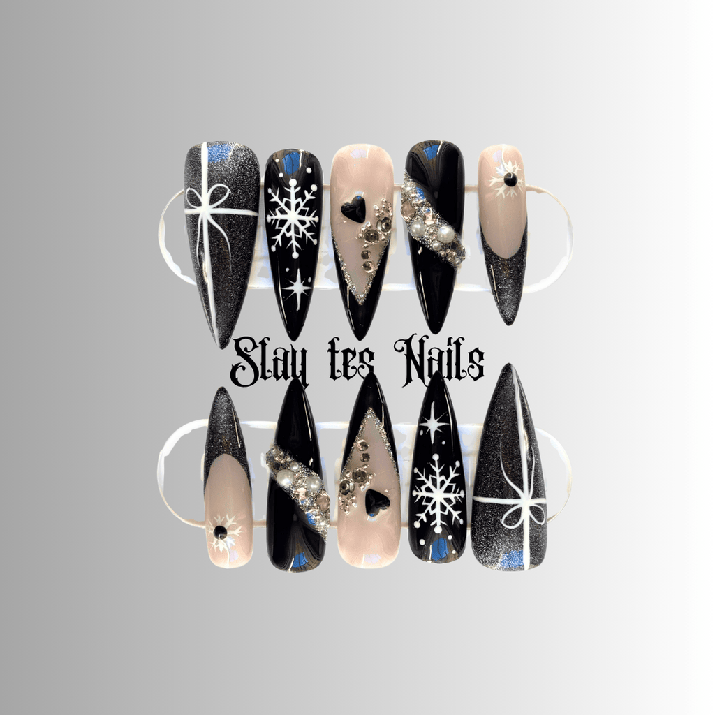 Dark Noël - Silver - Set de 10 Press-on nails