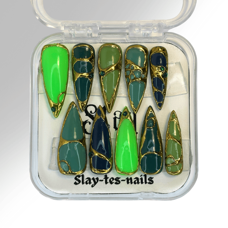 Green dream - Set de 10 press on nails Slay tes Nails