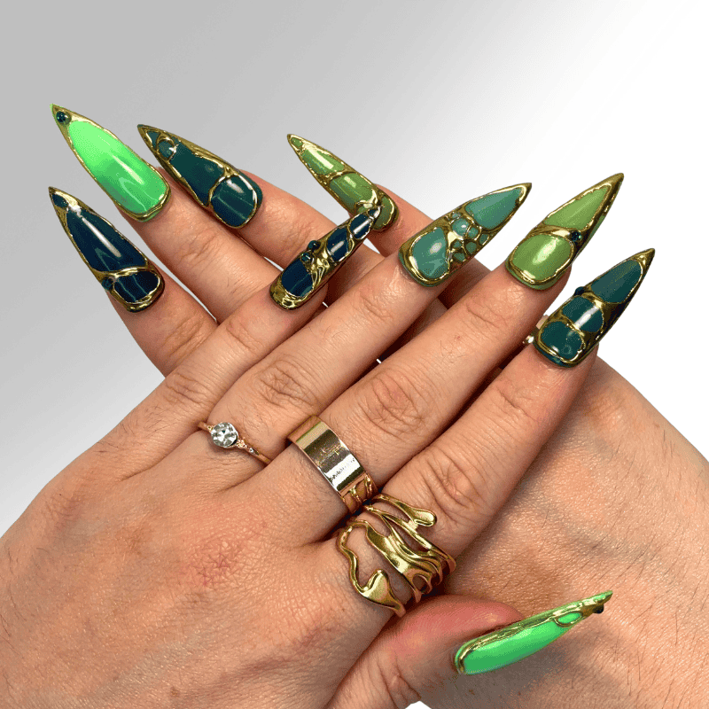 Green dream - Set de 10 press on nails Slay tes Nails