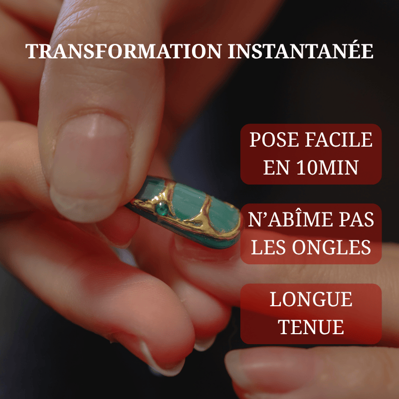 Rouge Acier - Set de 10 press on nails