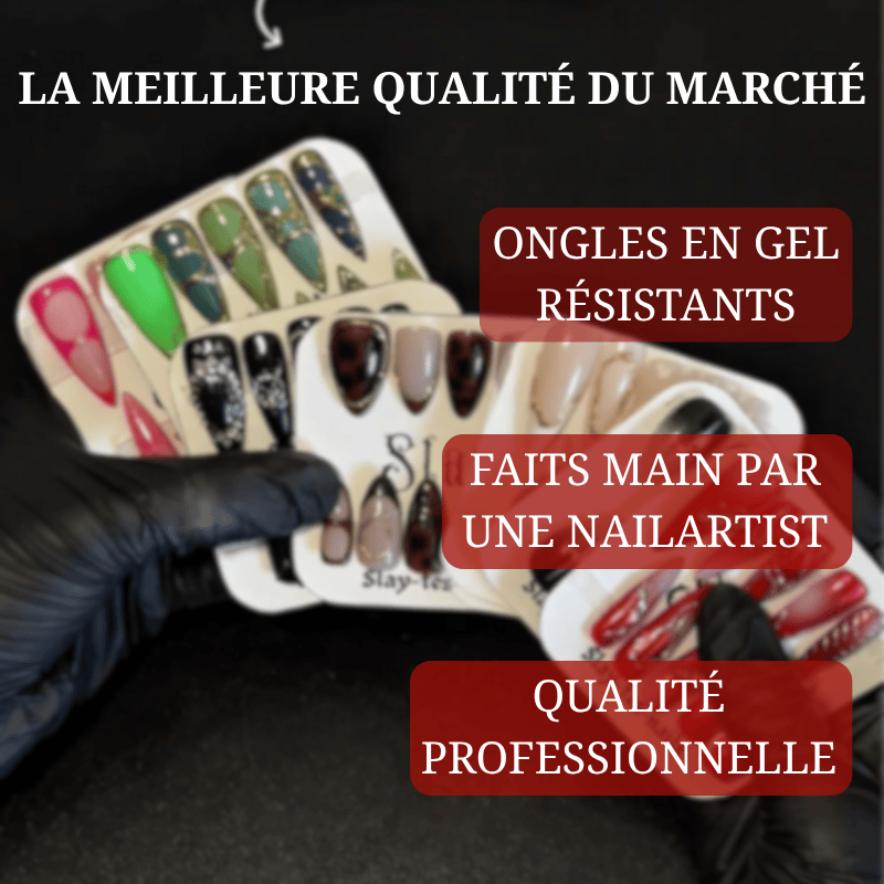 Rouge Acier - Set de 10 press on nails