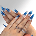 Blue Korean Glass - Set de 10 press on nails Slay tes Nails