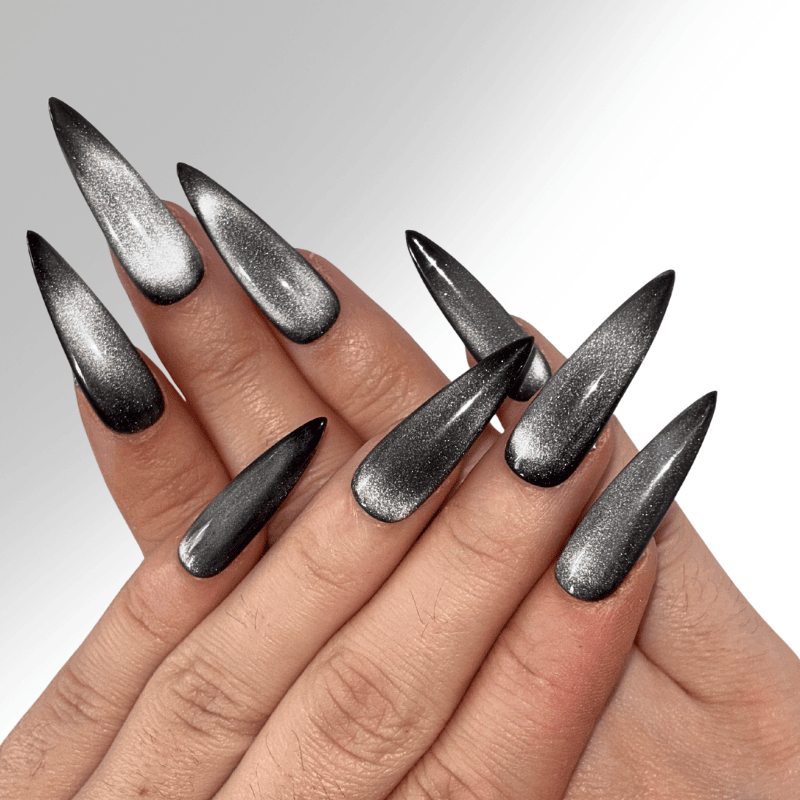 Cat eyes Argent - Set de 10 Press-on Nails