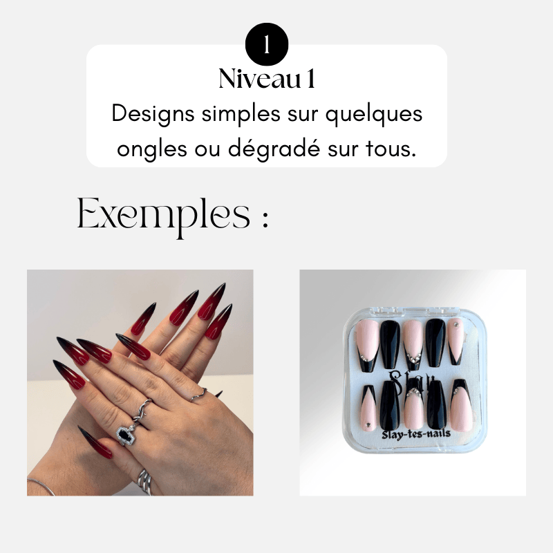 Set 100% personnalisé - Set de 10 press on nails Slay tes Nails