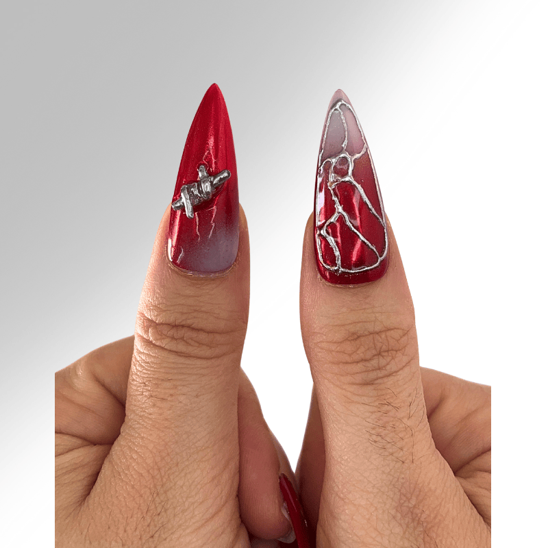 Rouge Acier - Set de 10 press on nails Slay tes Nails