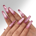 Cat eyes Rose - Set de 10 Press-on Nails