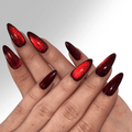 Cat eyes rouge - Set de 10 Press-on Nails