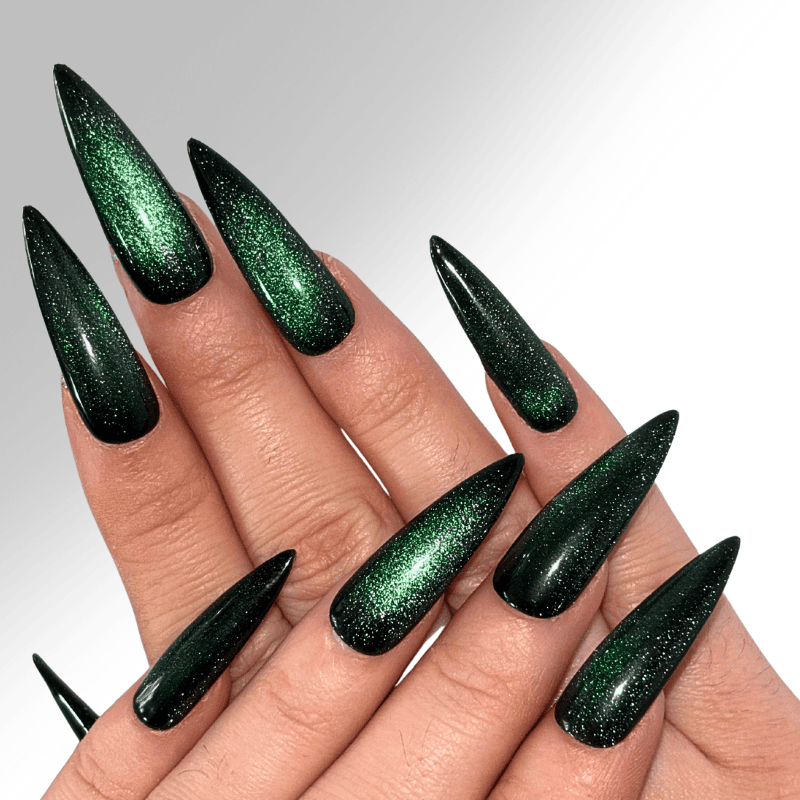 Cat eyes vert - Set de 10 Press-on Nails